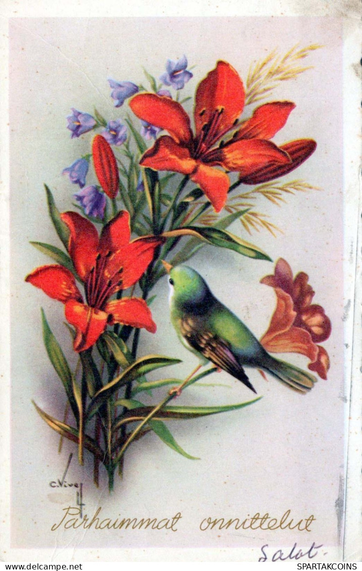 FLOWERS Vintage Postcard CPSMPF #PKG102.GB - Flores