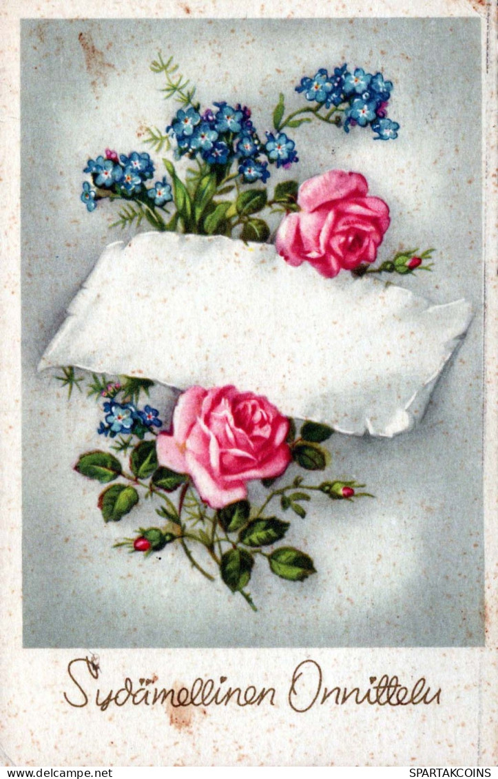 FLOWERS Vintage Postcard CPA #PKE619.GB - Flores