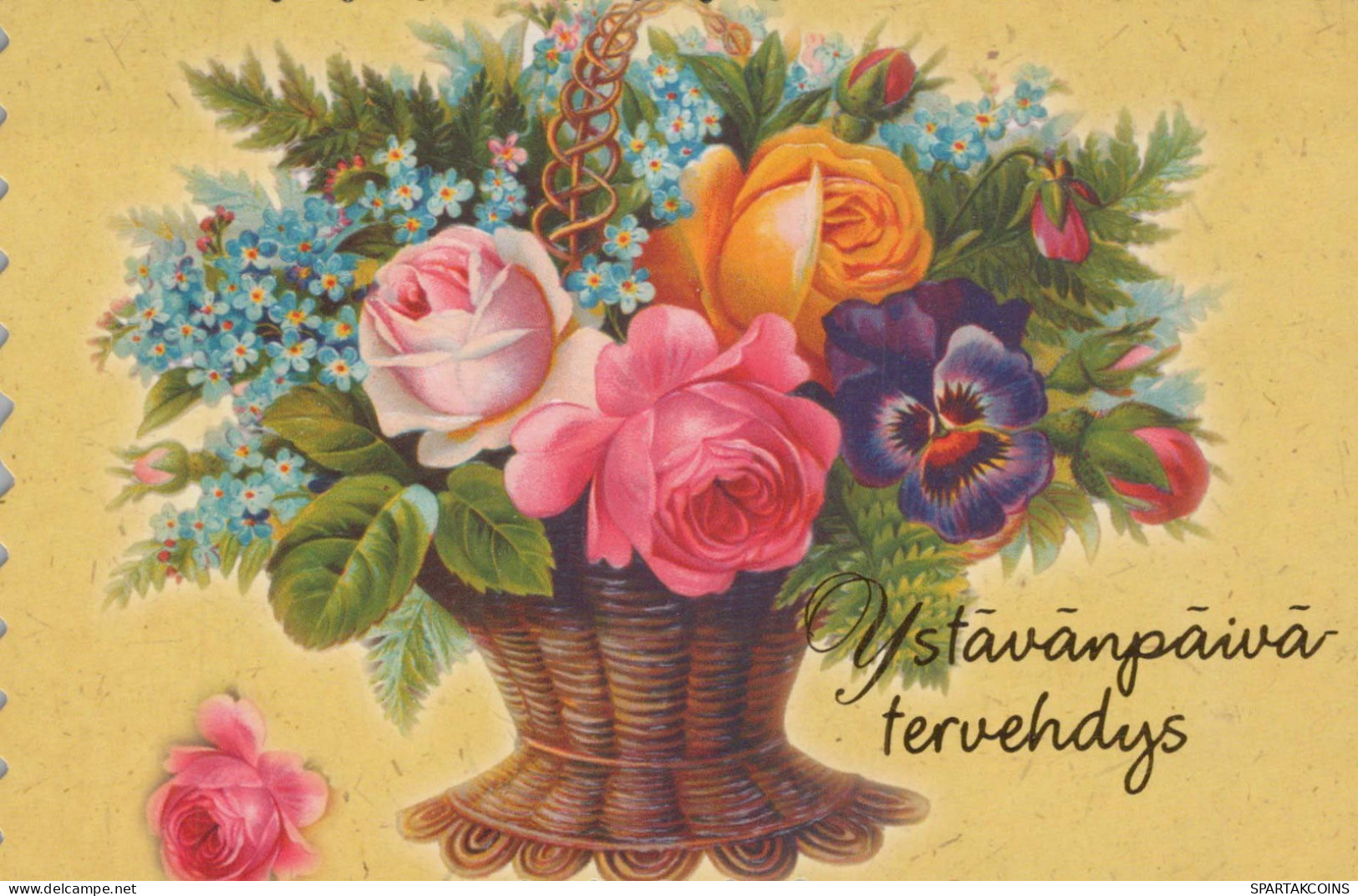 FLOWERS Vintage Postcard CPSM #PBZ868.GB - Flores