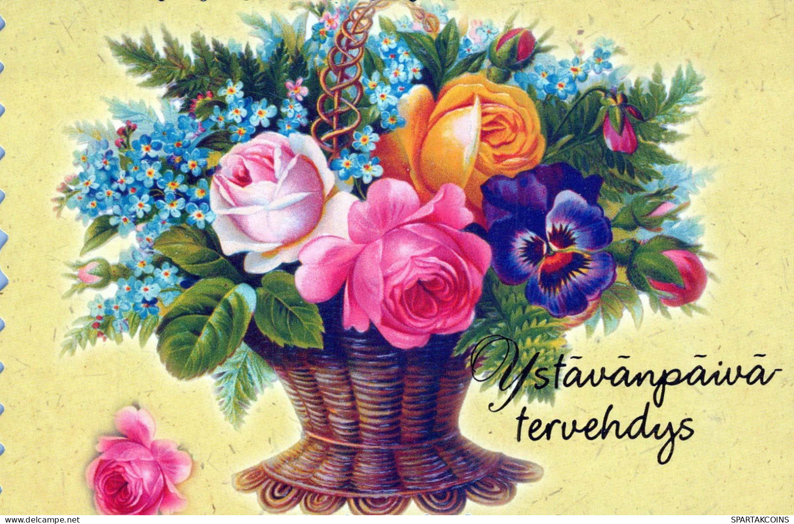 FLOWERS Vintage Postcard CPSM #PBZ868.GB - Flores