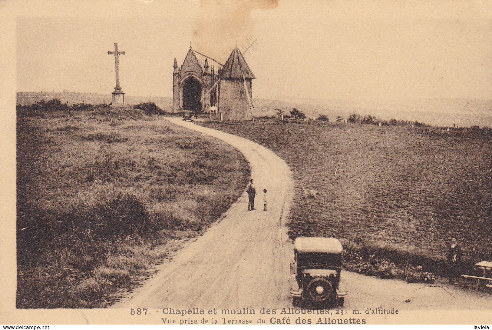 85 MONT DES ALLOUETTES (231m D'altitude) - Chapelle Et Moulin - Vue Prise De La Terrasse Du Café Des Allouettes - Sonstige & Ohne Zuordnung