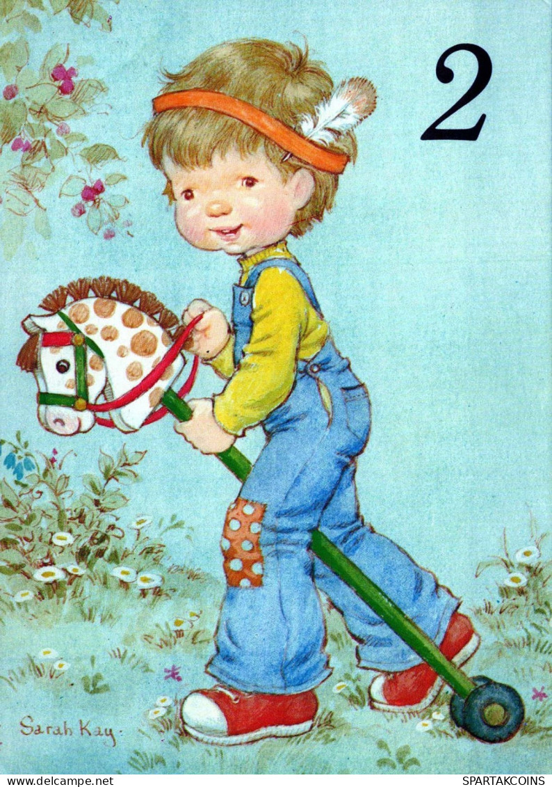 HAPPY BIRTHDAY 2 Year Old BOY CHILDREN Vintage Postal CPSM #PBT988.GB - Birthday