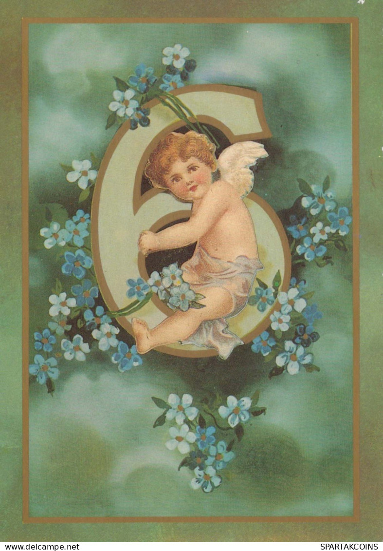 ANGEL HAPPY BIRTHDAY 6 Year Old Vintage Postal CPSM #PBT805.GB - Angels