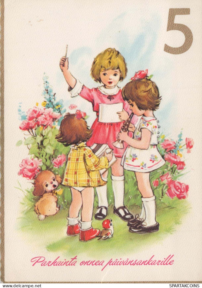 HAPPY BIRTHDAY 5 Year Old GIRL CHILDREN Vintage Postal CPSM #PBT927.GB - Anniversaire