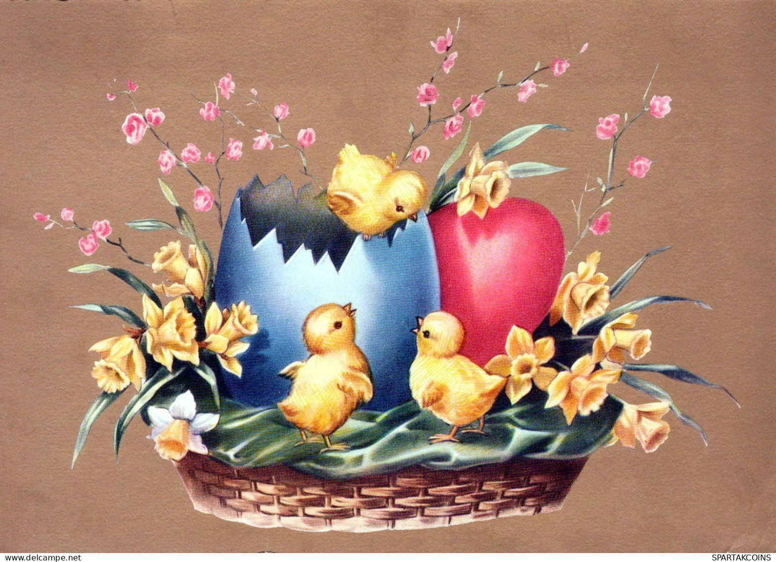 EASTER CHICKEN EGG Vintage Postcard CPSM #PBO920.GB - Easter