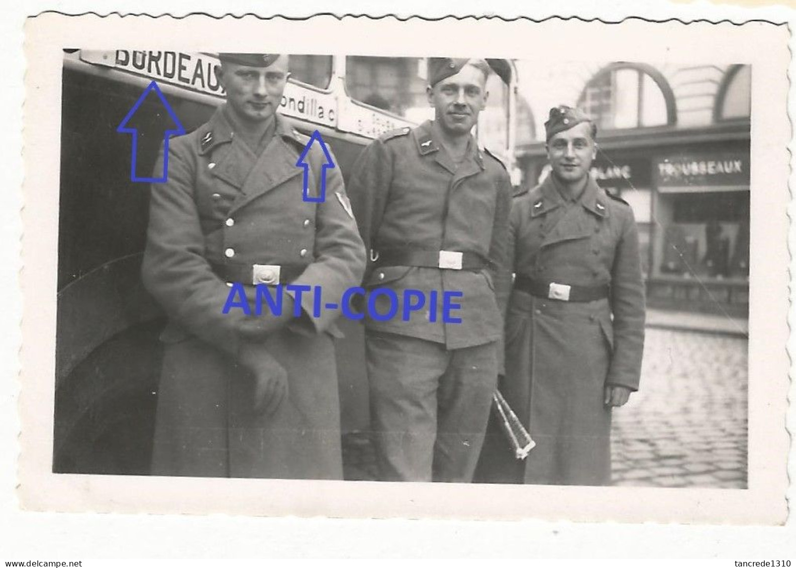 WW2 PHOTO ORIGINALE Soldats Allemands à BORDEAUX 33 Vers Place Gambetta ?? Occupation - 1939-45