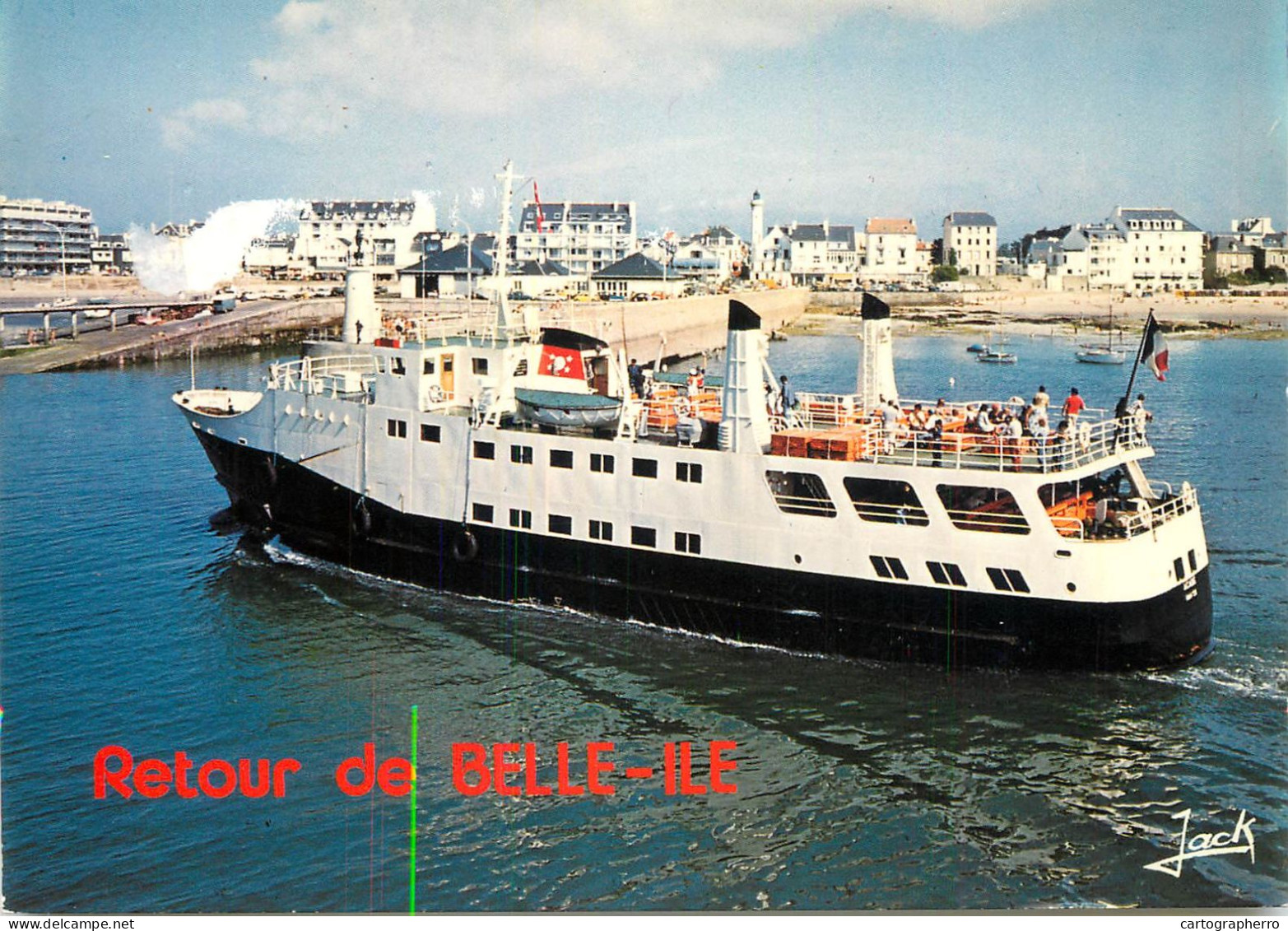 Navigation Sailing Vessels & Boats Themed Postcard Retour De Belle Ile Pleasure Cruise - Segelboote