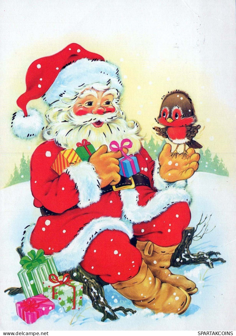 SANTA CLAUS Happy New Year Christmas Vintage Postcard CPSM #PBL367.GB - Santa Claus