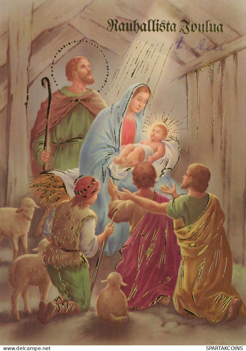 Virgen Mary Madonna Baby JESUS Christmas Religion Vintage Postcard CPSM #PBB836.GB - Vergine Maria E Madonne
