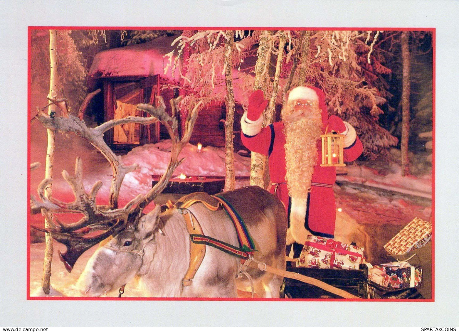 SANTA CLAUS Happy New Year Christmas Vintage Postcard CPSM #PBB186.GB - Santa Claus