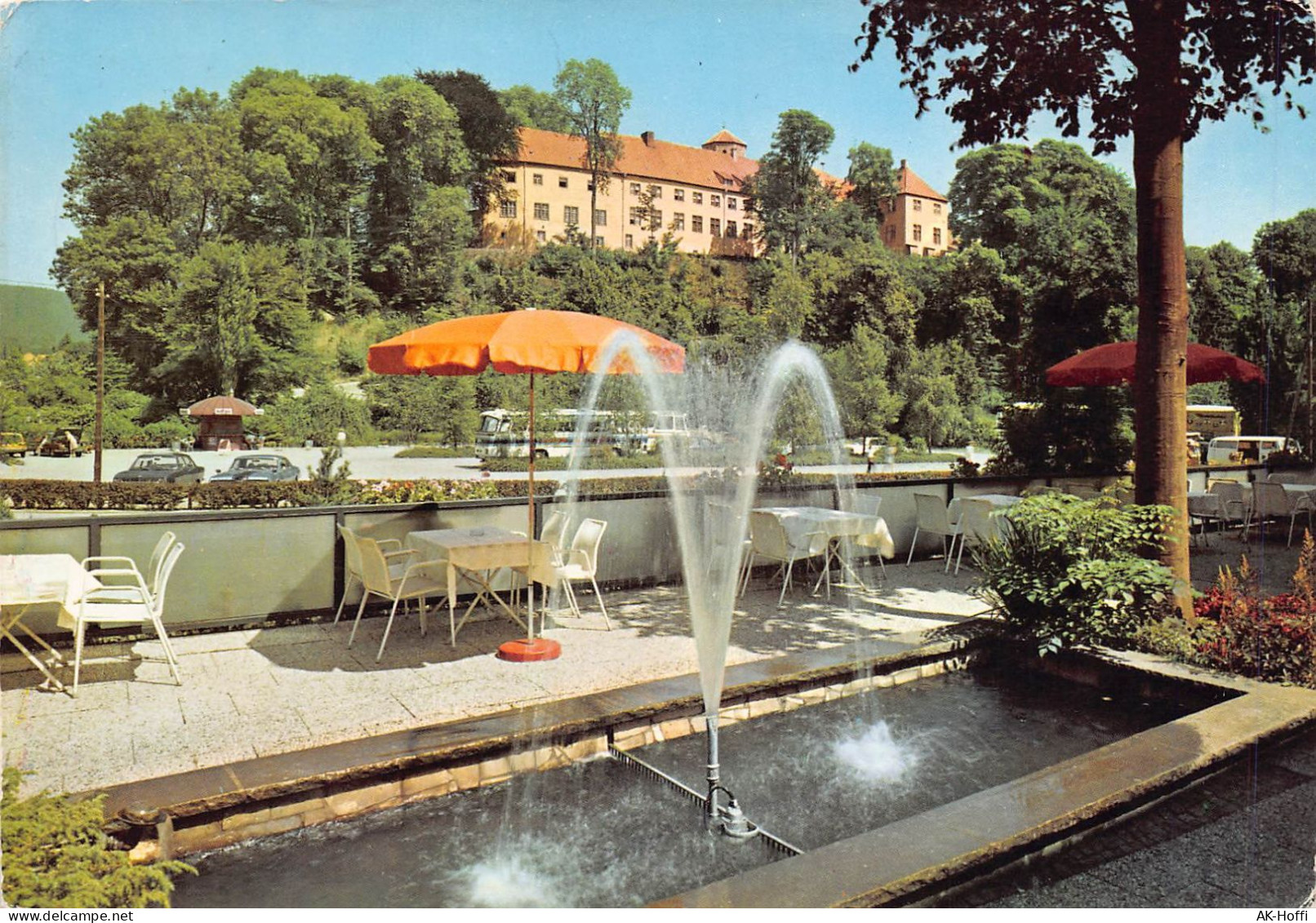 Bad Iburg - Schlossblick Brunnen Fontaene - Osnabrück