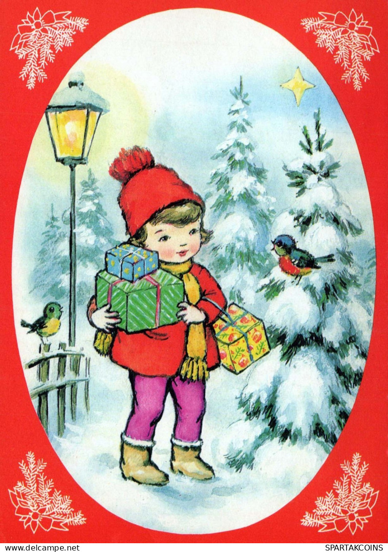 Bonne Année Noël ENFANTS Vintage Carte Postale CPSM #PAS832.FR - New Year