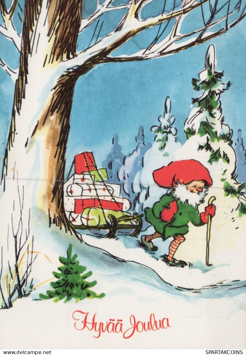 PÈRE NOËL NOËL Fêtes Voeux Vintage Carte Postale CPSM #PAK710.FR - Santa Claus