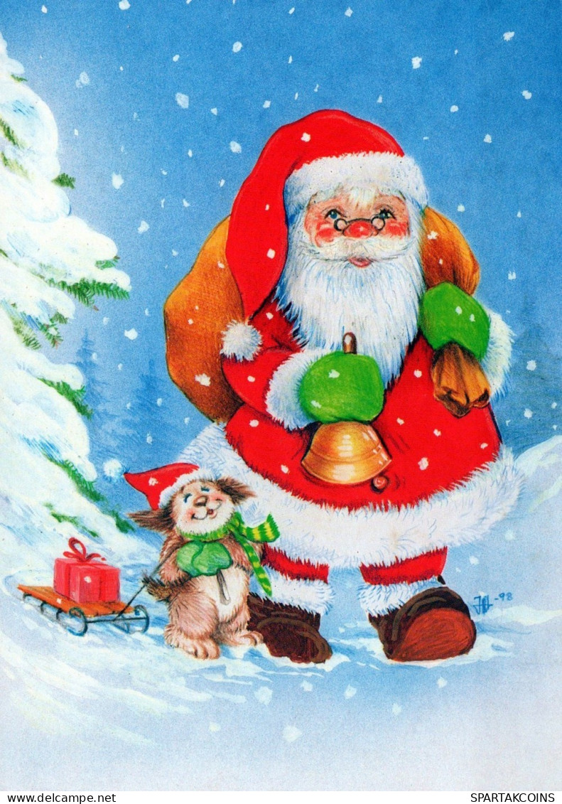 PÈRE NOËL NOËL Fêtes Voeux Vintage Carte Postale CPSM #PAJ599.FR - Santa Claus