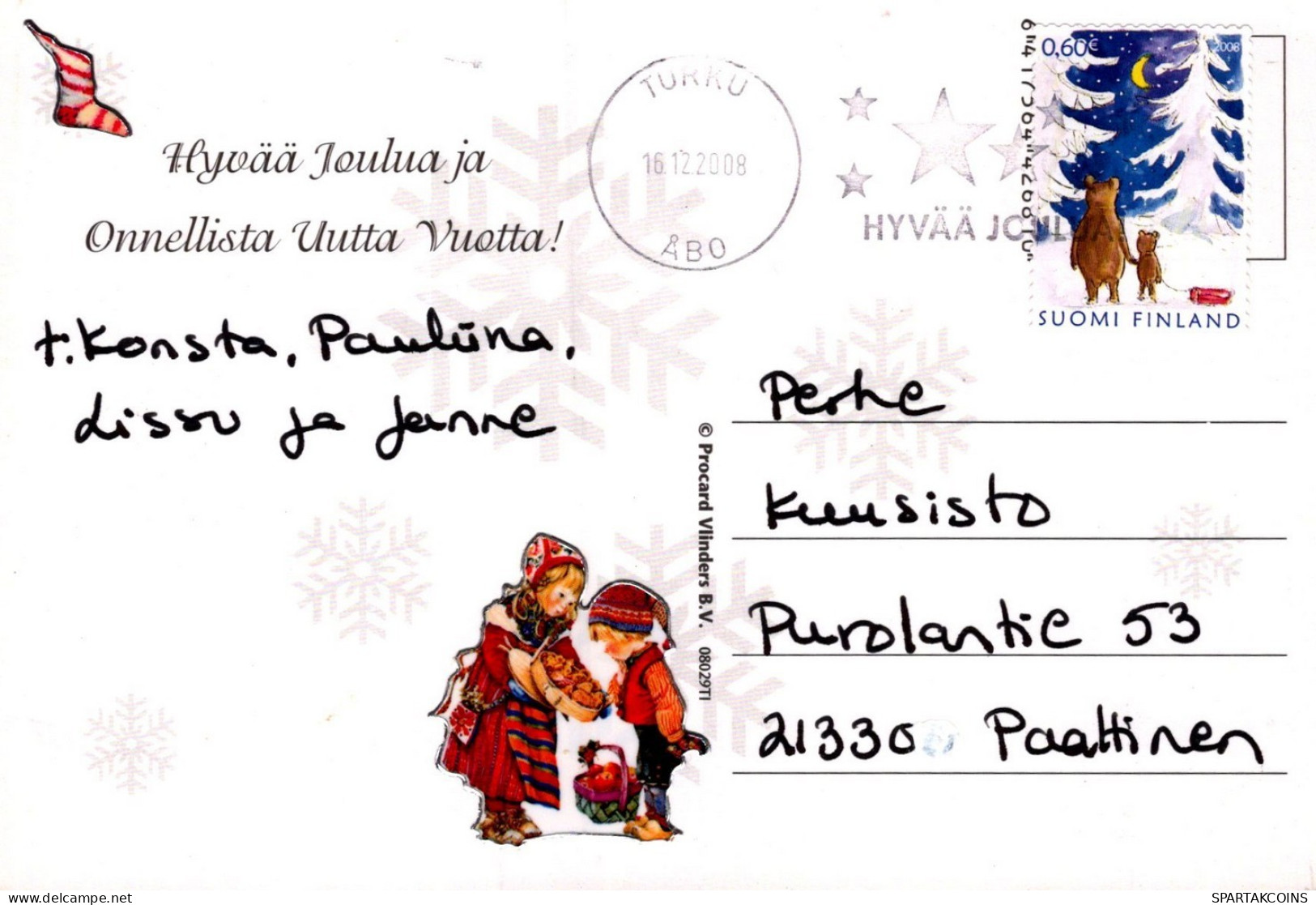 PÈRE NOËL NOËL Fêtes Voeux Vintage Carte Postale CPSM #PAJ873.FR - Santa Claus