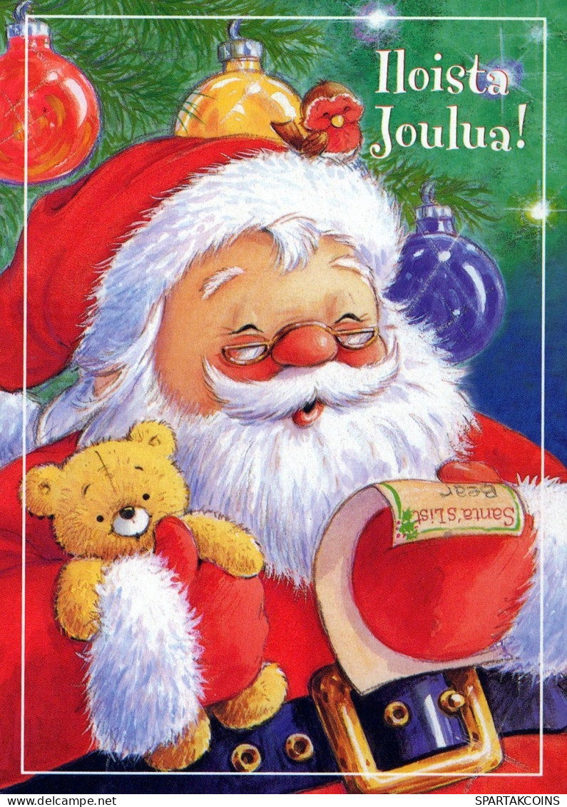 PÈRE NOËL NOËL Fêtes Voeux Vintage Carte Postale CPSM #PAJ807.FR - Santa Claus