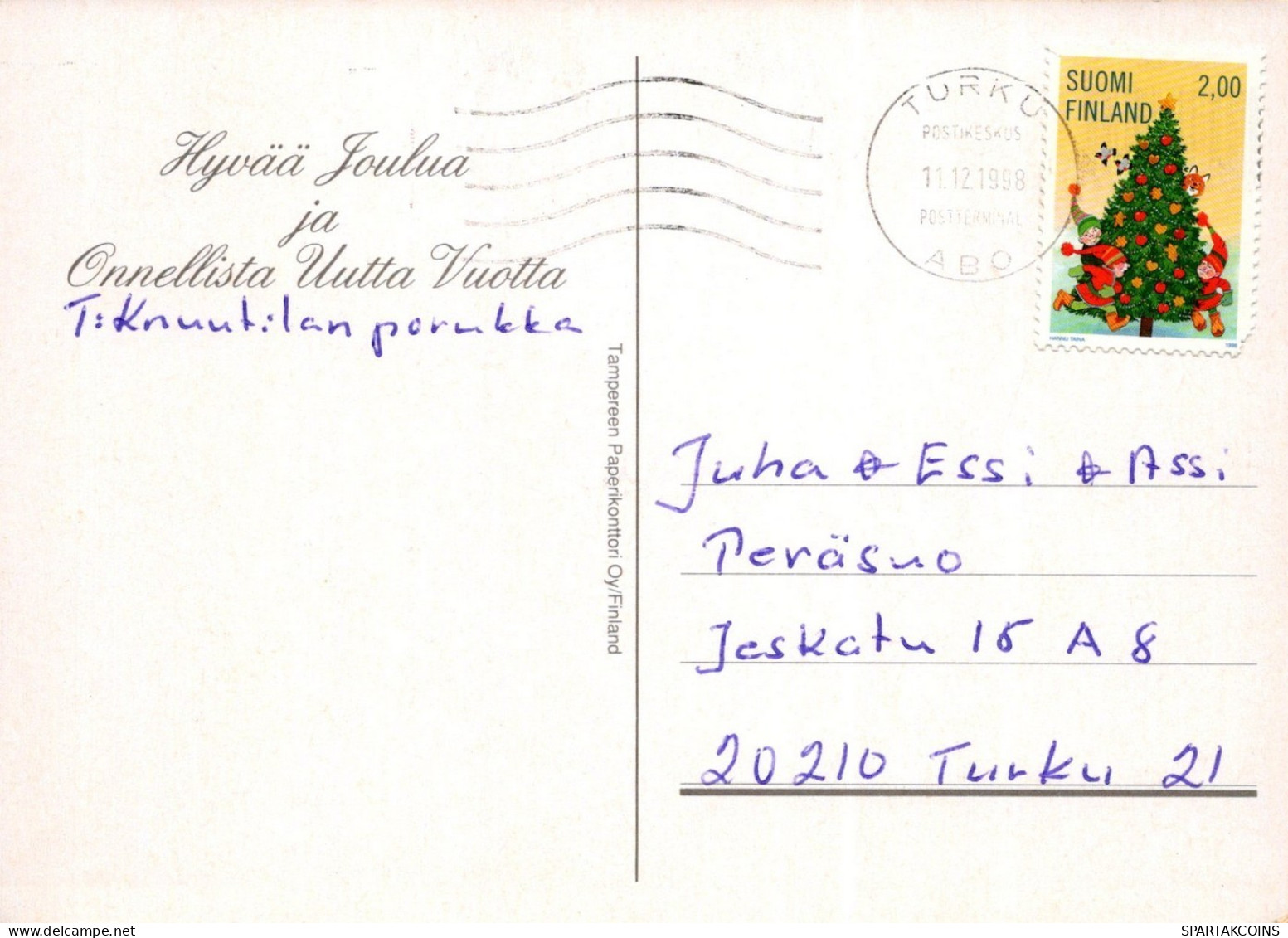PÈRE NOËL NOËL Fêtes Voeux Vintage Carte Postale CPSM #PAJ740.FR - Santa Claus