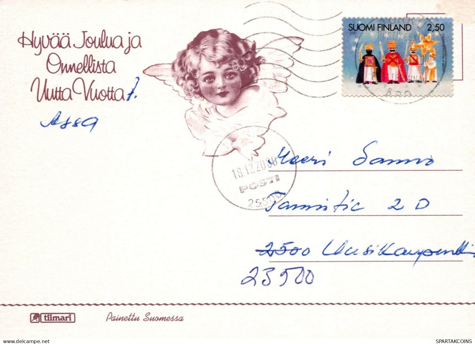 ANGE NOËL Vintage Carte Postale CPSM #PAH639.FR - Angels