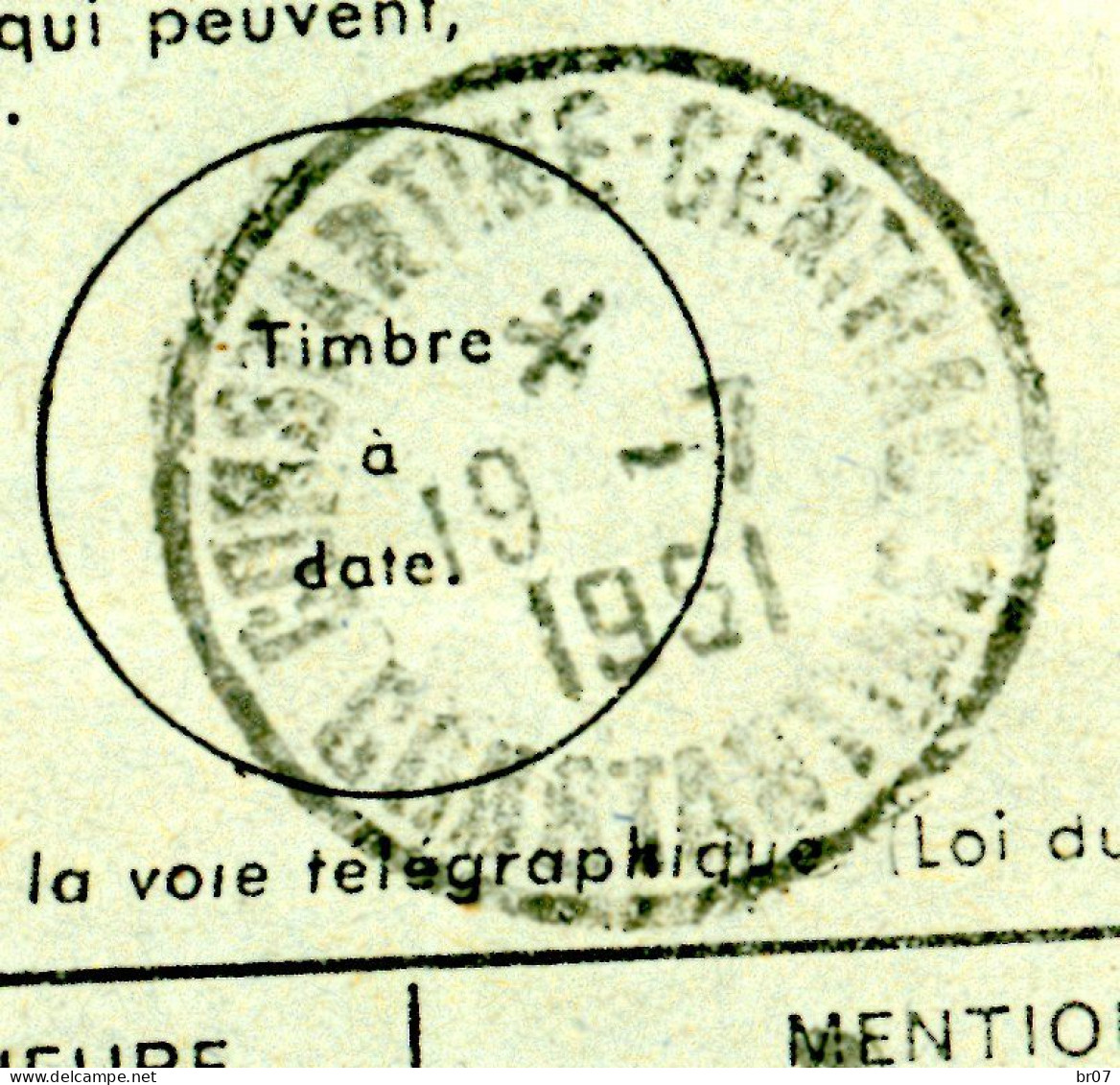 TELEGRAMME ORIGINE GUERRE INDOCHINE BPM 402 1951 POUR CONSTANTINE CACHET CONTANTINE CENTRAL VOIR LES SCANS - Cartas & Documentos