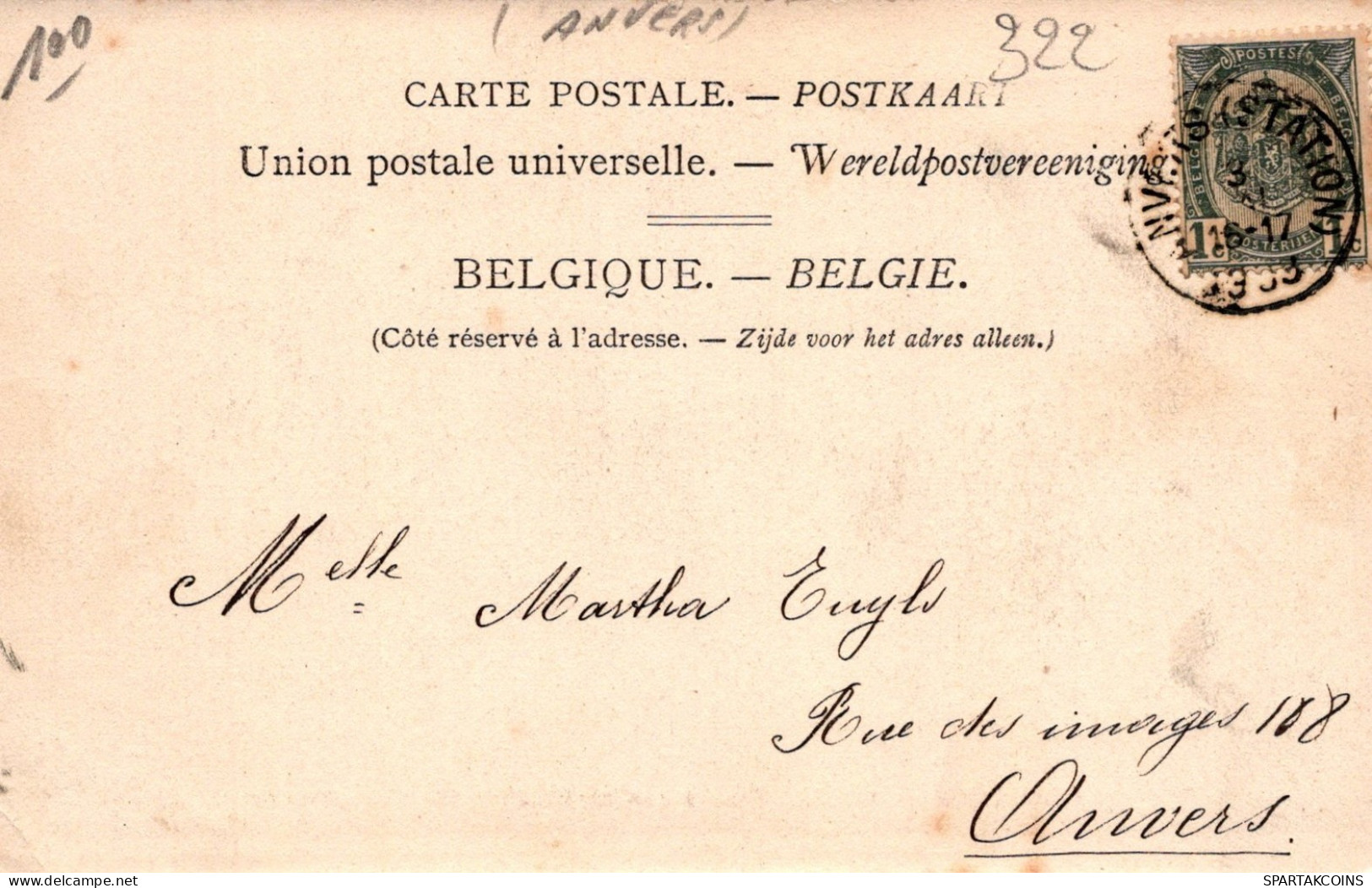 BÉLGICA AMBERES Postal CPA #PAD213.ES - Antwerpen