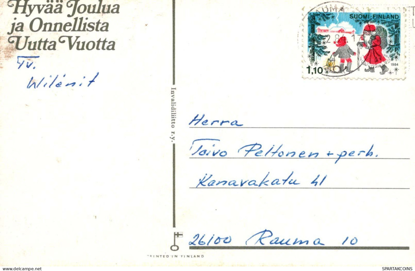 Feliz Año Navidad PÁJARO Vintage Tarjeta Postal CPA #PKE868.ES - New Year