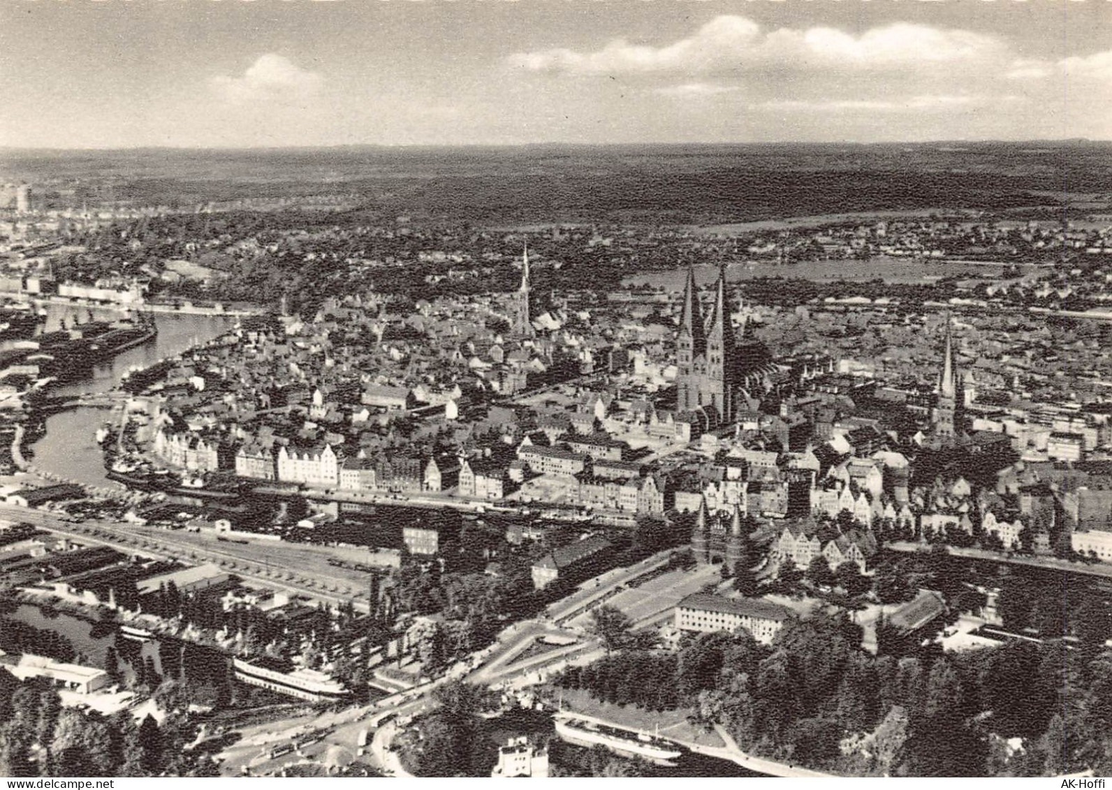 Lübeck Luftaufnahme Stadtmitte - Luebeck