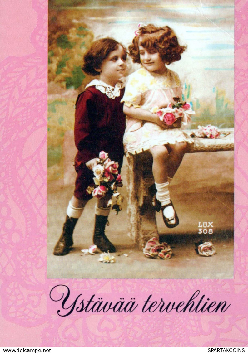 NIÑOS Retrato Vintage Tarjeta Postal CPSM #PBU730.ES - Retratos