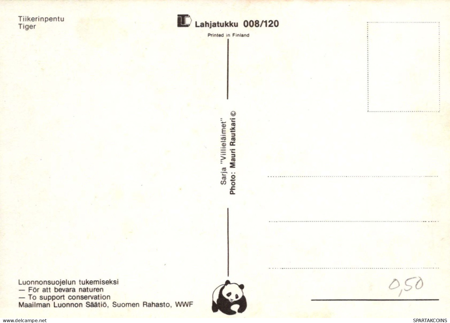 TIGRE Animales Vintage Tarjeta Postal CPSM #PBS034.ES - Tiger