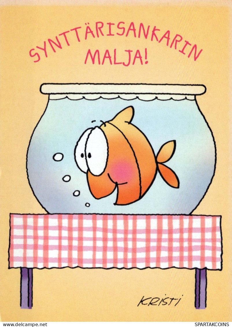 PESCADO Animales Vintage Tarjeta Postal CPSM #PBS871.ES - Fish & Shellfish