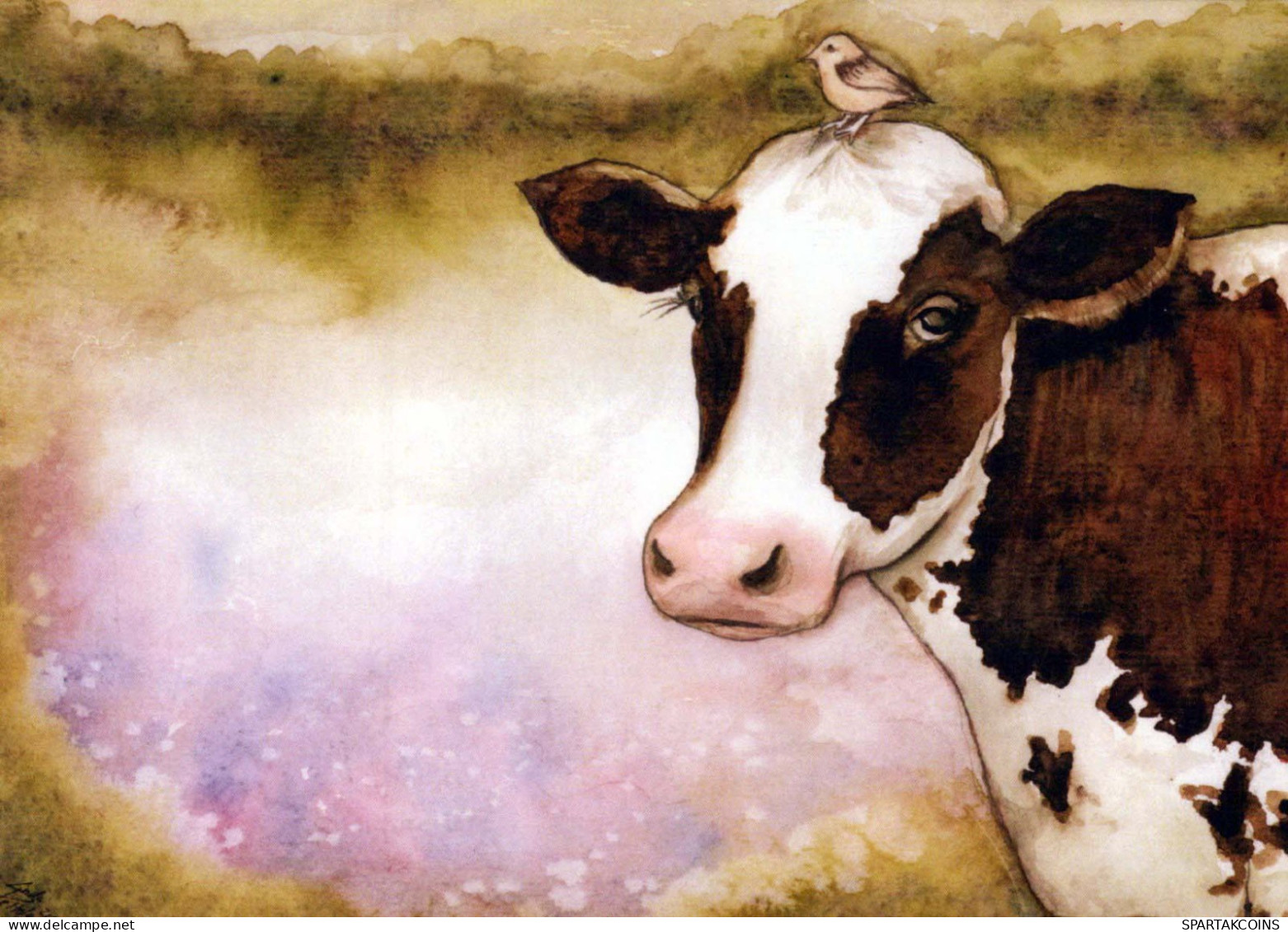 VACA Animales Vintage Tarjeta Postal CPSM #PBR810.ES - Cows