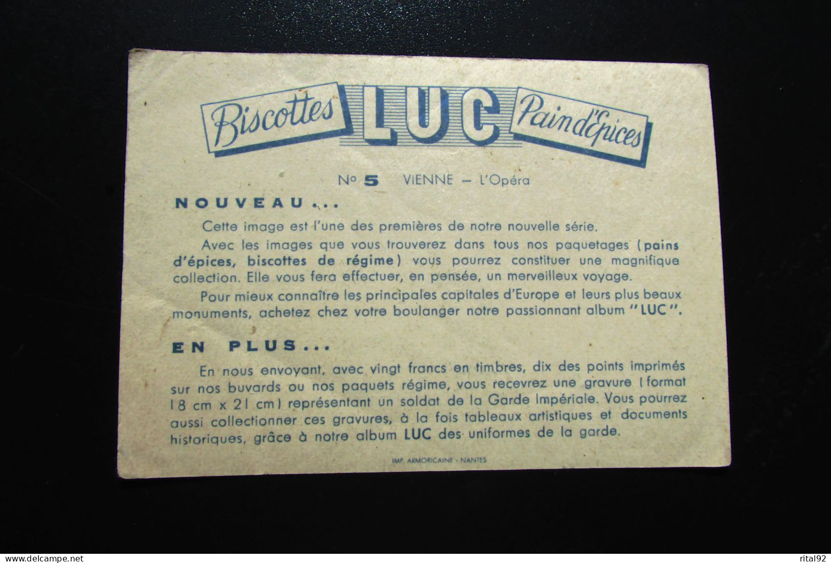 Chromo/image "Biscottes - Pain D'épices St LUC" - Série Album : Grandes Capitales D' EUROPE - Sammelbilderalben & Katalogue