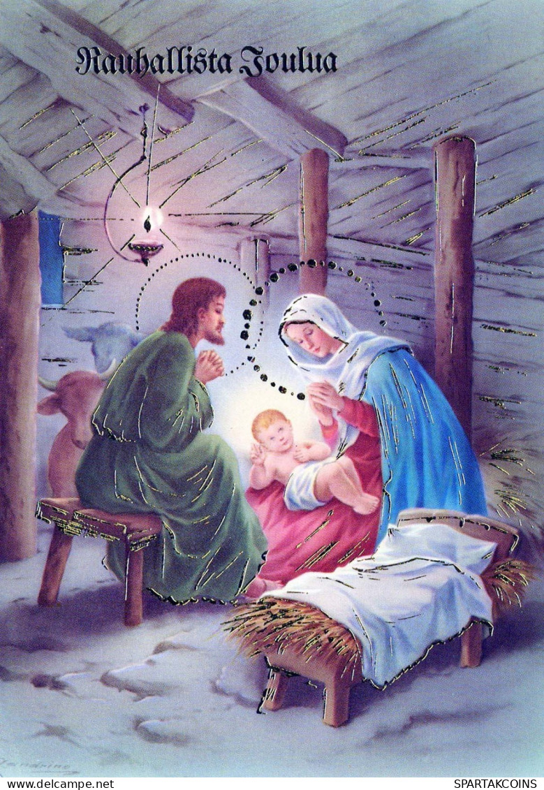 Virgen María Virgen Niño JESÚS Navidad Religión Vintage Tarjeta Postal CPSM #PBQ001.ES - Jungfräuliche Marie Und Madona