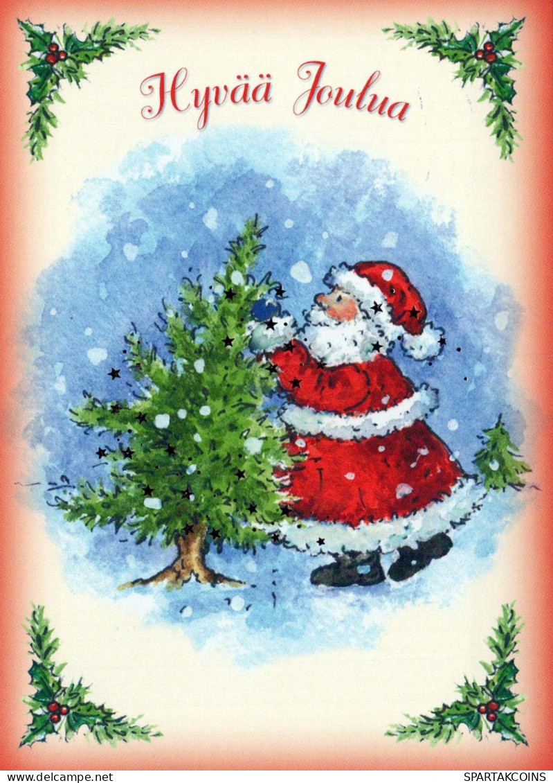 PAPÁ NOEL Feliz Año Navidad Vintage Tarjeta Postal CPSM #PBL432.ES - Kerstman