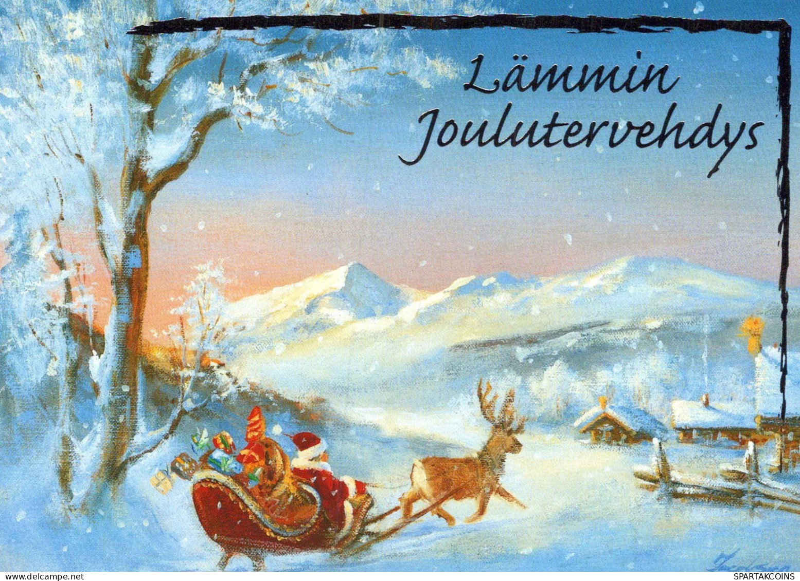 PAPÁ NOEL Feliz Año Navidad Vintage Tarjeta Postal CPSM #PBL563.ES - Santa Claus