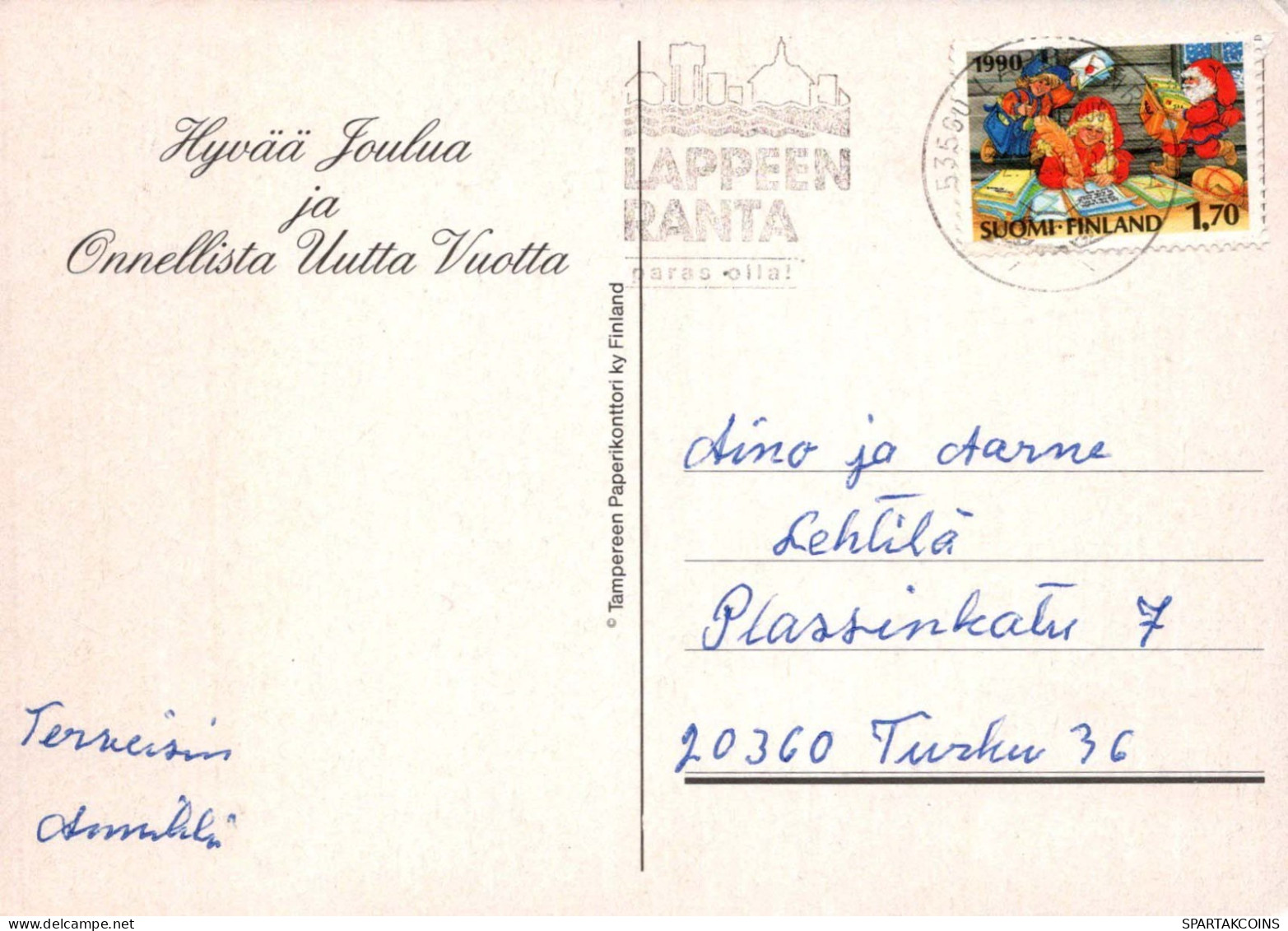 PAPÁ NOEL Feliz Año Navidad Vintage Tarjeta Postal CPSM #PBL307.ES - Santa Claus