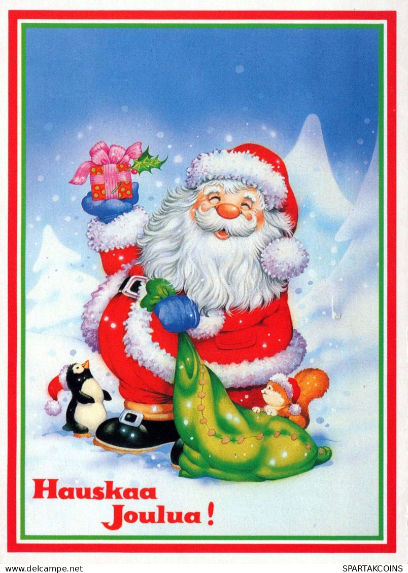 PAPÁ NOEL Feliz Año Navidad Vintage Tarjeta Postal CPSM #PBL109.ES - Santa Claus