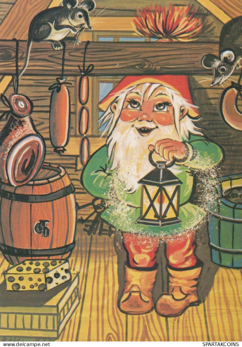 PAPÁ NOEL Feliz Año Navidad Vintage Tarjeta Postal CPSM #PBL245.ES - Santa Claus