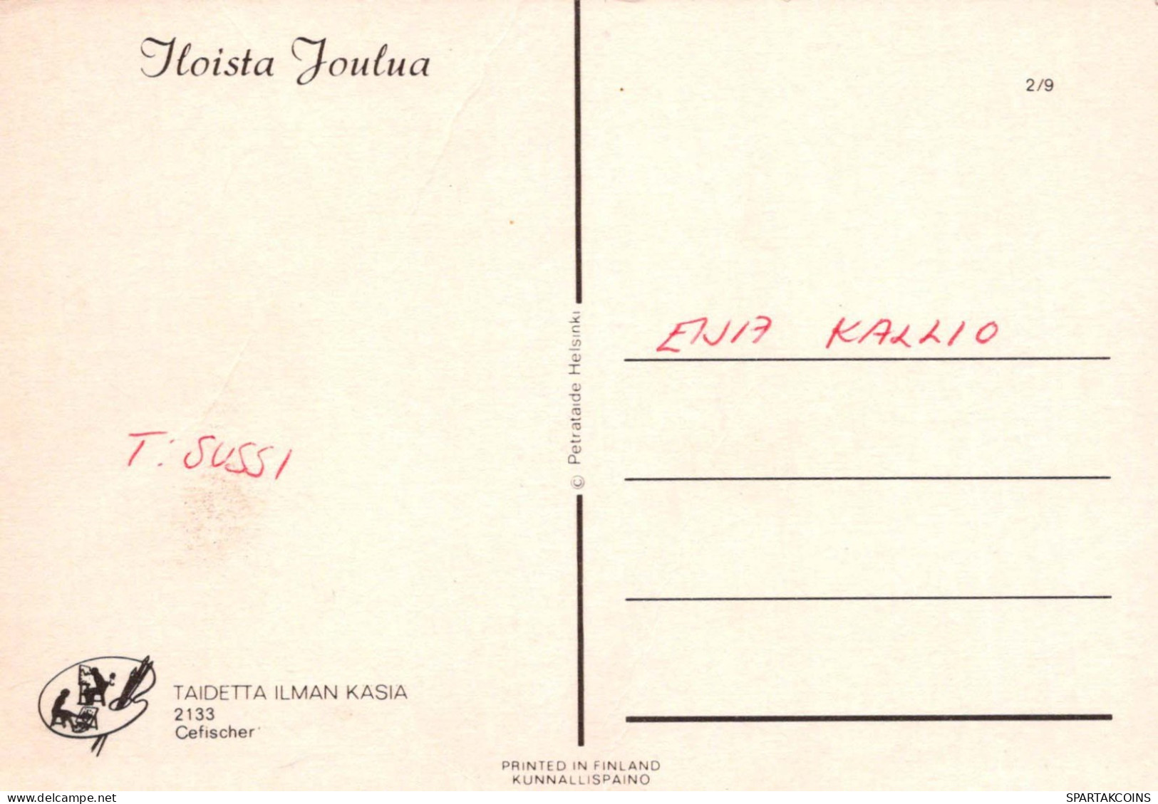 PAPÁ NOEL Feliz Año Navidad Vintage Tarjeta Postal CPSM #PBB054.ES - Santa Claus