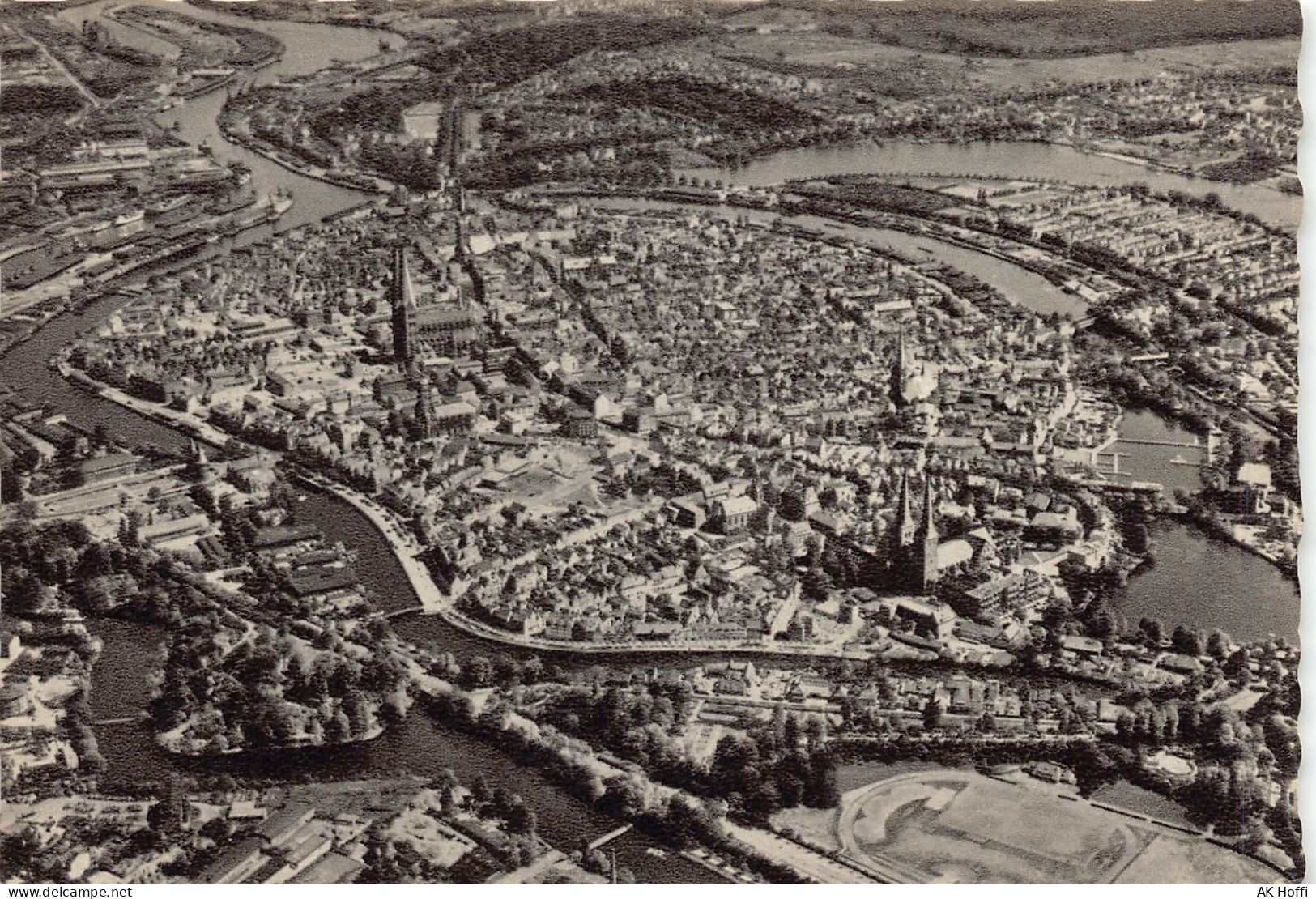 Lübeck Luftaufnahme Stadtmitte - Lübeck