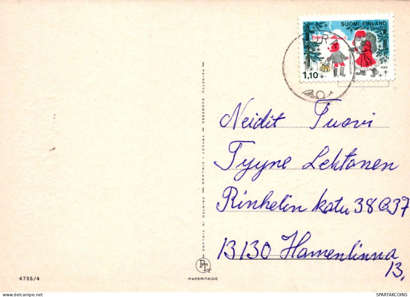 Feliz Año Navidad VELA Vintage Tarjeta Postal CPSM #PBA052.ES - New Year