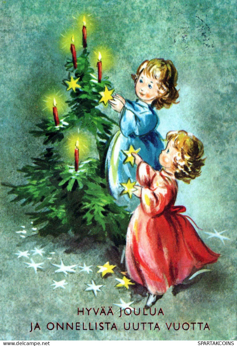Feliz Año Navidad NIÑOS Vintage Tarjeta Postal CPSM #PAY896.ES - New Year