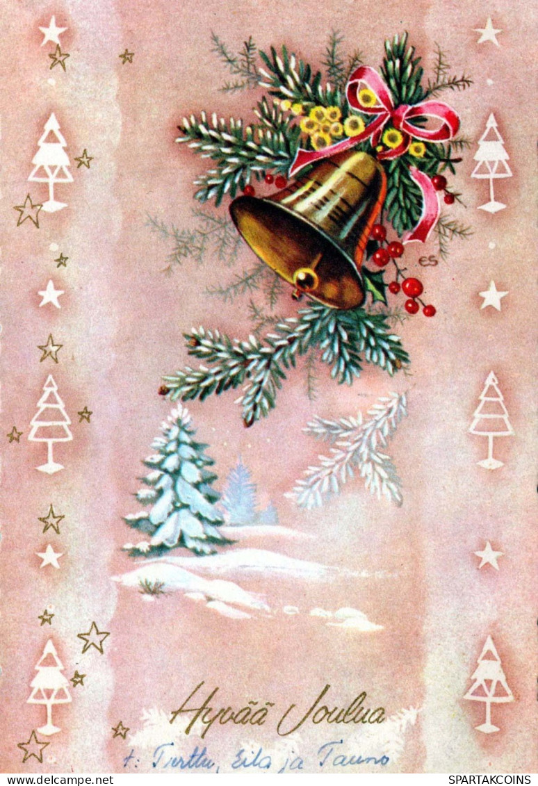 Feliz Año Navidad CAMPANA Vintage Tarjeta Postal CPSM #PAY638.ES - New Year