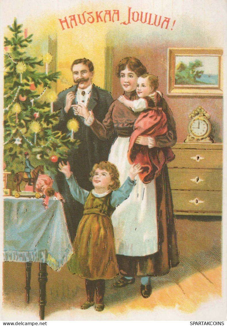 Feliz Año Navidad NIÑOS Vintage Tarjeta Postal CPSM #PAY123.ES - New Year