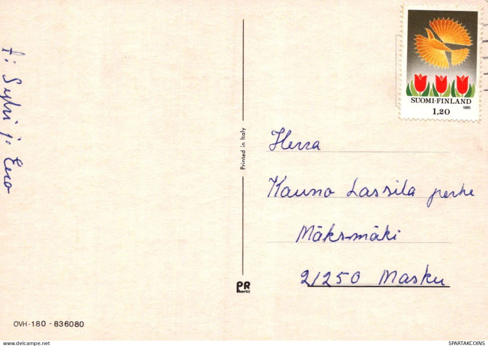 Neujahr Weihnachten KERZE Vintage Ansichtskarte Postkarte CPSM #PAW123.DE - New Year