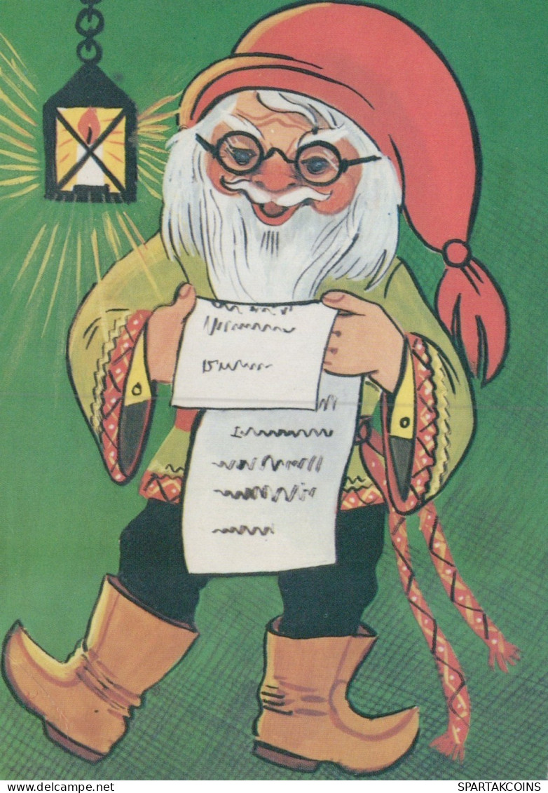 WEIHNACHTSMANN SANTA CLAUS WEIHNACHTSFERIEN Vintage Postkarte CPSM #PAK778.DE - Santa Claus