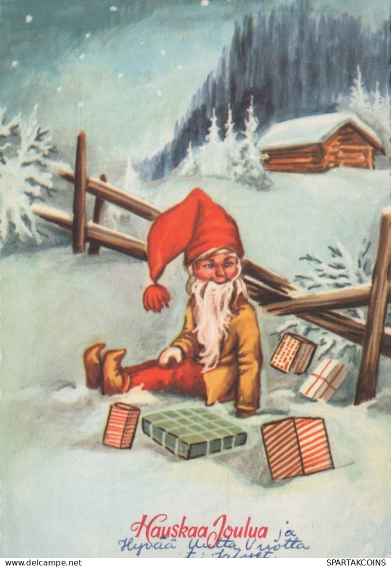 WEIHNACHTSMANN SANTA CLAUS WEIHNACHTSFERIEN Vintage Postkarte CPSM #PAK447.DE - Santa Claus