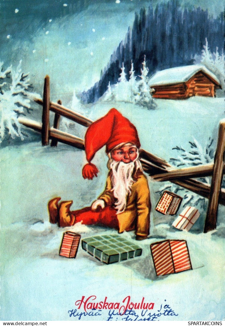 WEIHNACHTSMANN SANTA CLAUS WEIHNACHTSFERIEN Vintage Postkarte CPSM #PAK447.DE - Santa Claus