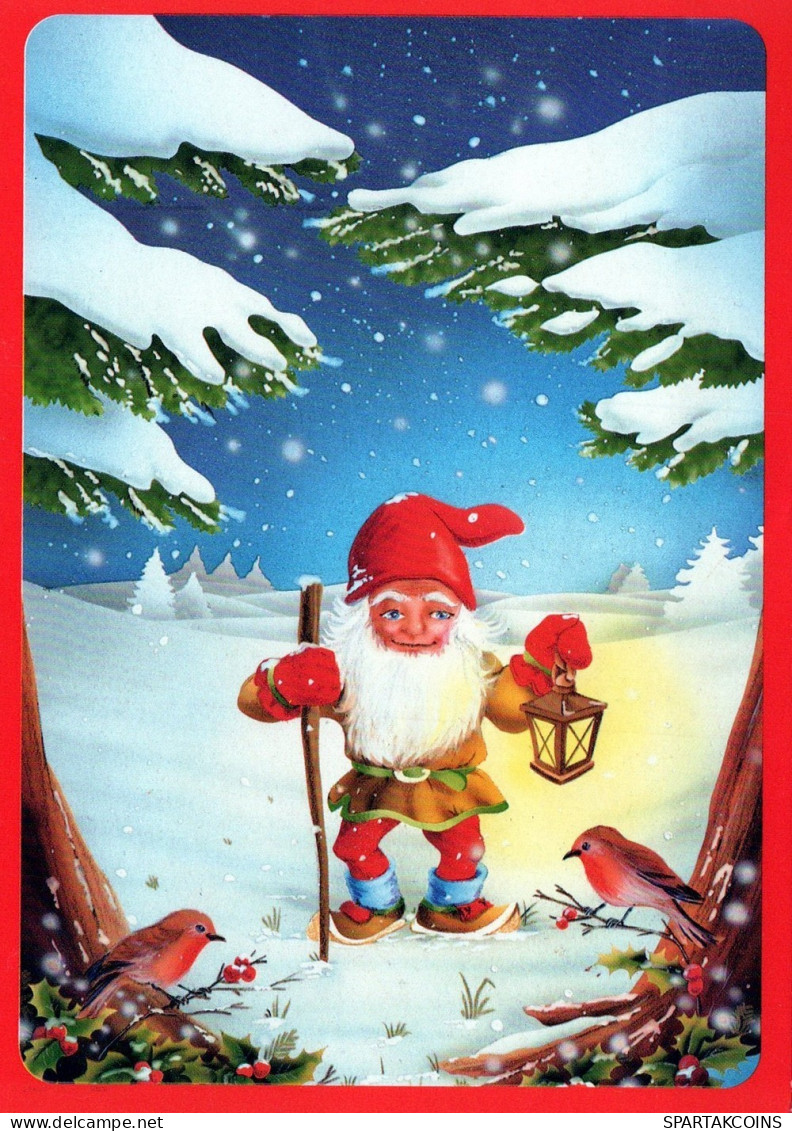 WEIHNACHTSMANN SANTA CLAUS WEIHNACHTSFERIEN Vintage Postkarte CPSM #PAK385.DE - Santa Claus