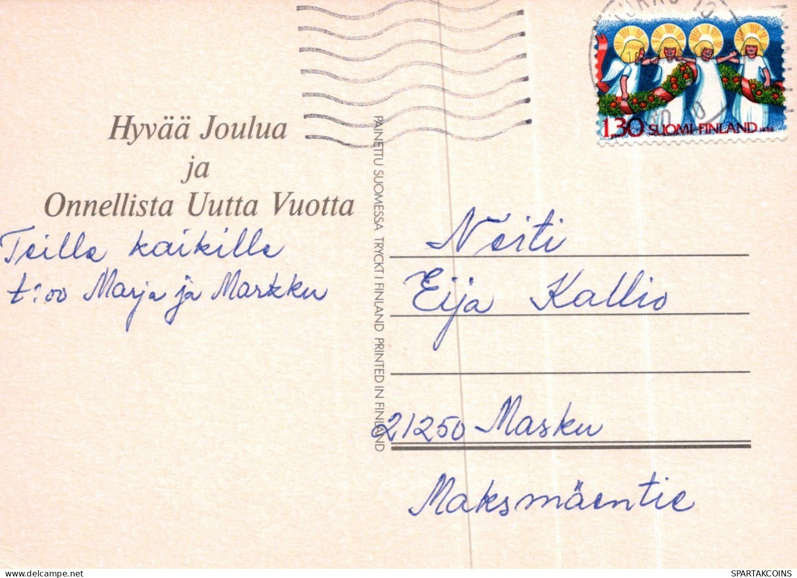 WEIHNACHTSMANN SANTA CLAUS WEIHNACHTSFERIEN Vintage Postkarte CPSM #PAK649.DE - Santa Claus
