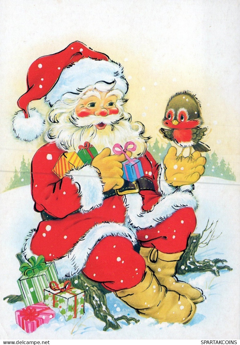 WEIHNACHTSMANN SANTA CLAUS WEIHNACHTSFERIEN Vintage Postkarte CPSM #PAK649.DE - Santa Claus